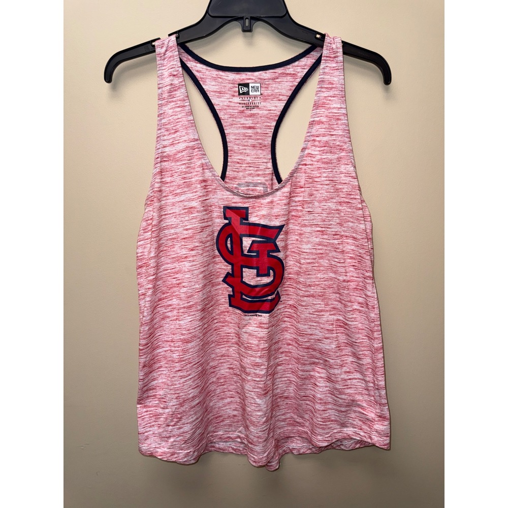 New Era St Louis Cardinals Tank Top Womens Large Red Space Dye MLB Racerback STL